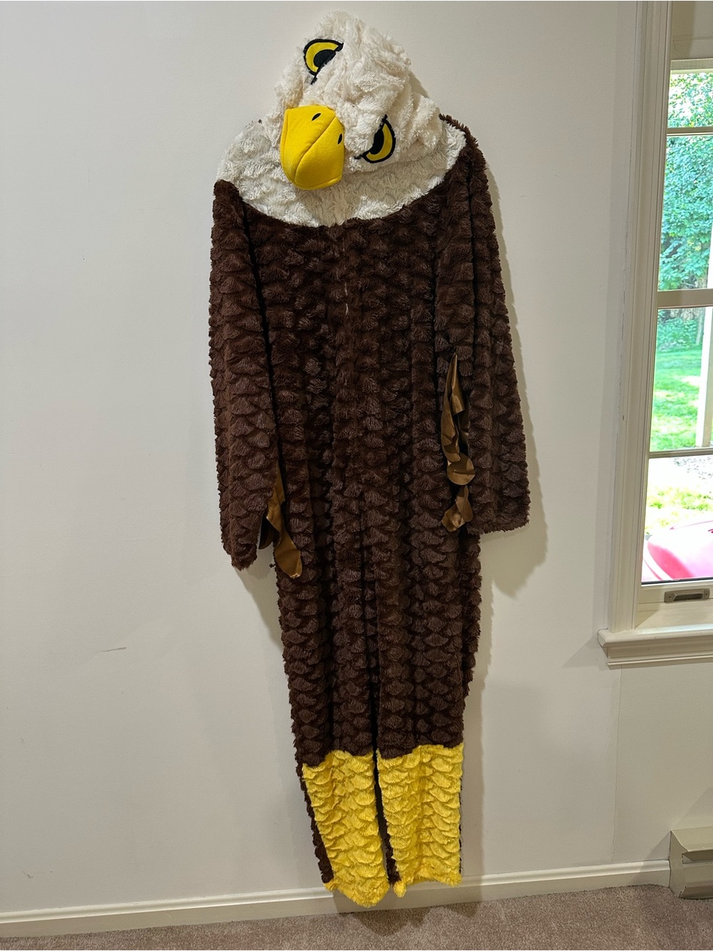 Adult Bald Eagle Plush Halloween Costume Large Full Body